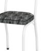 Cadeira Tubular Europa 258 Branco Assento Mosaico Silver ARTEF