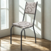 Cadeira Tubular Europa 258 Preto Assento Madeira Cedro ARTEF