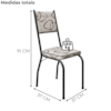 Cadeira Tubular Europa 258 Preto Assento Madeira Cedro ARTEF