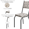 Cadeira Tubular Europa 258 Preto Assento Madeira Cedro ARTEF