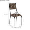 Cadeira Tubular Europa 258 Preto Assento Mosaico Palha ARTEF