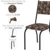 Cadeira Tubular Europa 258 Preto Assento Mosaico Palha ARTEF