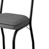 Cadeira Tubular Europa 258 Preto Assento Platina ARTEF