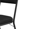 Cadeira Tubular Europa 258 Preto Assento Preto ARTEF