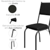 Cadeira Tubular Europa 258 Preto Assento Preto ARTEF