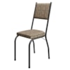 Cadeira Tubular Europa 258 Preto Assento Rattan ARTEF