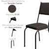 Cadeira Tubular Europa 258 Preto Assento Tecelão Cacau ARTEF