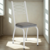 Cadeira Tubular Europa 262 Branco Assento Grafiato ARTEF