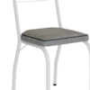 Cadeira Tubular Europa 262 Branco Assento Grafiato ARTEF