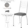 Cadeira Tubular Europa 262 Branco Assento Grafiato ARTEF