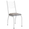 Cadeira Tubular Europa 262 Branco Assento Madeira Cedro ARTEF