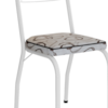 Cadeira Tubular Europa 262 Branco Assento Madeira Cedro ARTEF
