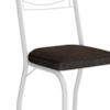Cadeira Tubular Europa 262 Branco Assento Madeira Imbuia ARTEF