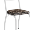 Cadeira Tubular Europa 262 Branco Assento Mosaico Palha ARTEF