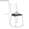 Cadeira Tubular Europa 262 Branco Assento Mosaico Silver ARTEF