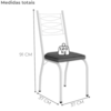 Cadeira Tubular Europa 262 Branco Assento Platina ARTEF
