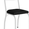 Cadeira Tubular Europa 262 Branco Assento Preto ARTEF