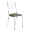 Cadeira Tubular Europa 262 Branco Assento Rattan ARTEF