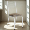 Cadeira Tubular Europa 262 Branco Assento Rattan ARTEF