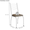 Cadeira Tubular Europa 262 Branco Assento Rattan ARTEF