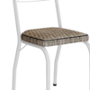 Cadeira Tubular Europa 262 Branco Assento Rattan ARTEF