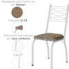 Cadeira Tubular Europa 262 Branco Assento Rattan ARTEF