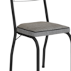 Cadeira Tubular Europa 262 Preto Assento Grafiato ARTEF