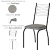 Cadeira Tubular Europa 262 Preto Assento Grafiato ARTEF