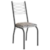 Cadeira Tubular Europa 262 Preto Assento Madeira Cedro ARTEF