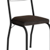 Cadeira Tubular Europa 262 Preto Assento Madeira Imbuia ARTEF