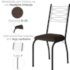 Cadeira Tubular Europa 262 Preto Assento Madeira Imbuia ARTEF