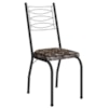 Cadeira Tubular Europa 262 Preto Assento Mosaico Palha ARTEF