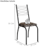 Cadeira Tubular Europa 262 Preto Assento Mosaico Palha ARTEF