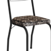 Cadeira Tubular Europa 262 Preto Assento Mosaico Palha ARTEF