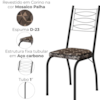 Cadeira Tubular Europa 262 Preto Assento Mosaico Palha ARTEF
