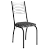 Cadeira Tubular Europa 262 Preto Assento Mosaico Silver ARTEF