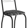 Cadeira Tubular Europa 262 Preto Assento Mosaico Silver ARTEF