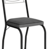 Cadeira Tubular Europa 262 Preto Assento Platina ARTEF