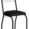 Cadeira Tubular Europa 262 Preto Assento Preto ARTEF