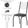Cadeira Tubular Europa 262 Preto Assento Preto Flor ARTEF