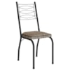 Cadeira Tubular Europa 262 Preto Assento Rattan ARTEF