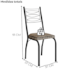 Cadeira Tubular Europa 262 Preto Assento Rattan ARTEF