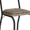 Cadeira Tubular Europa 262 Preto Assento Rattan ARTEF