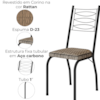 Cadeira Tubular Europa 262 Preto Assento Rattan ARTEF