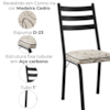 Cadeira Tubular Europa Preto Assento Madeira Cedro ARTEF