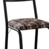Cadeira Tubular Europa Preto Assento Mosaico Palha ARTEF