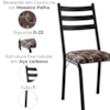 Cadeira Tubular Europa Preto Assento Mosaico Palha ARTEF