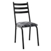 Cadeira Tubular Europa Preto Assento Mosaico Silver ARTEF