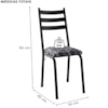 Cadeira Tubular Europa Preto Assento Mosaico Silver ARTEF