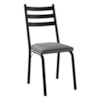 Cadeira Tubular Europa Preto Assento Platina ARTEF